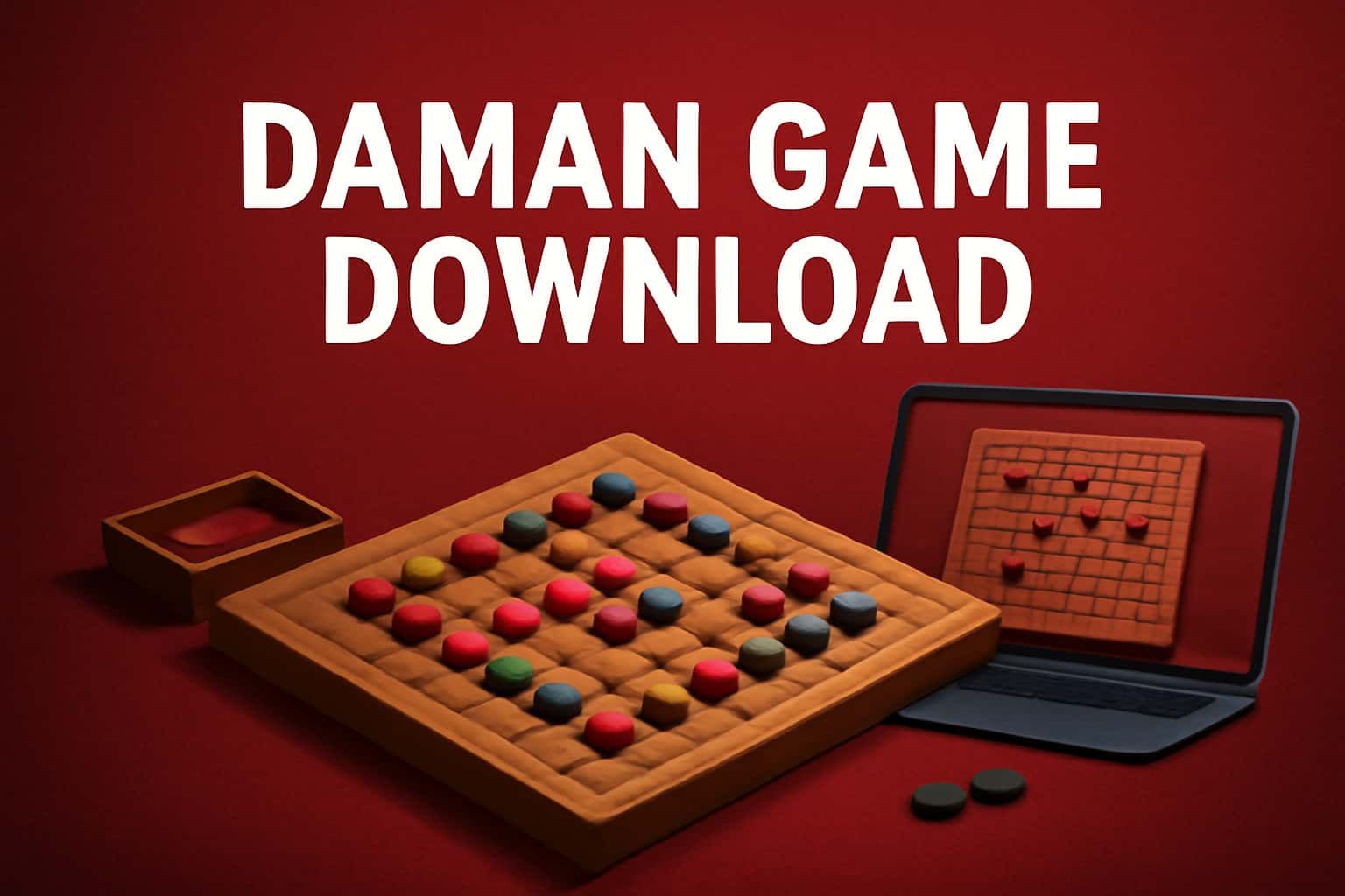 A futuristic scene depicting the title 'Best Settings for Daman Game Download' with #cf2345 accents.