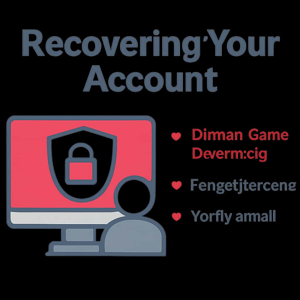 An educational diagram outlining the steps to recover a Daman Game Download account.