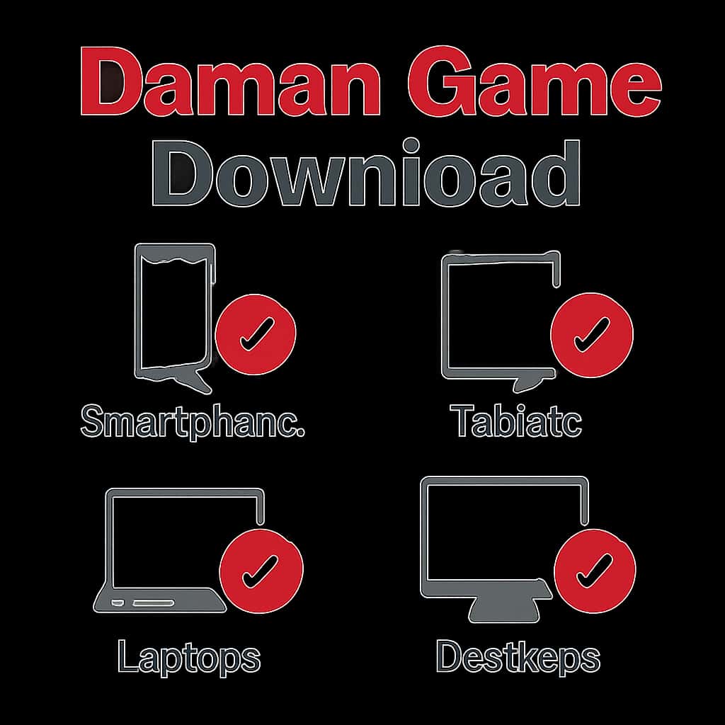 An illustration on device compatibility for Daman Game Download.