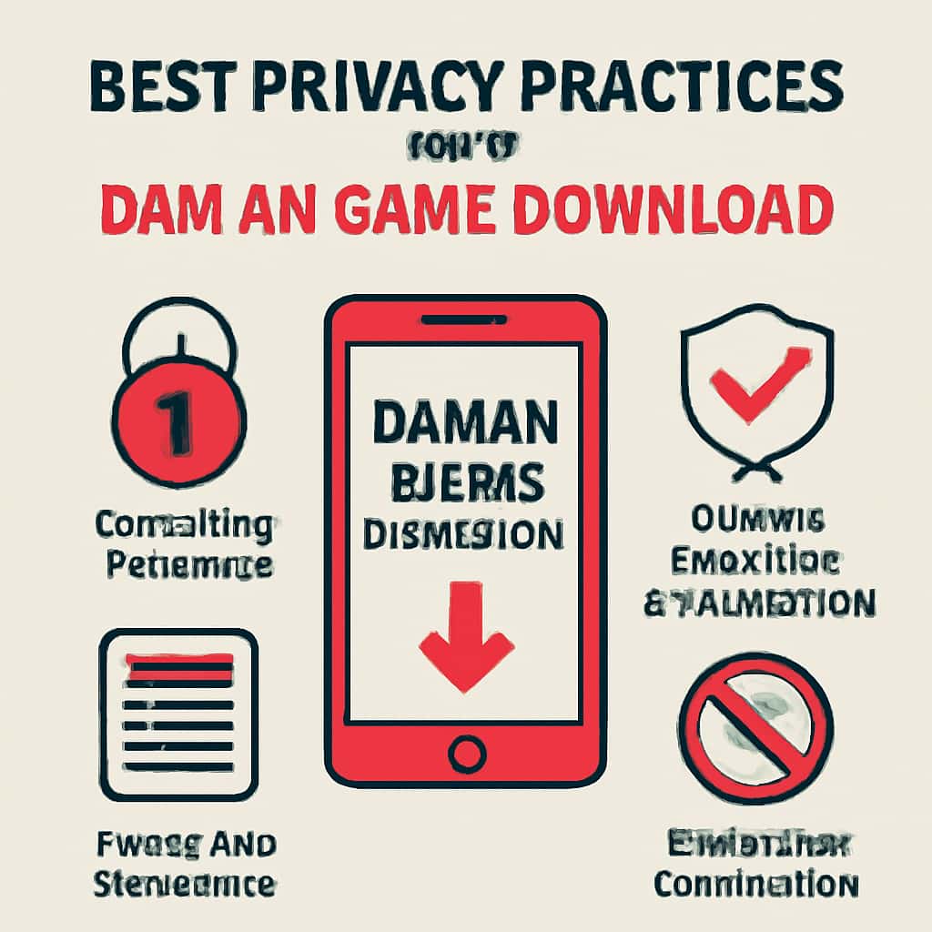 An educational diagram on privacy practices for Daman Game Download.