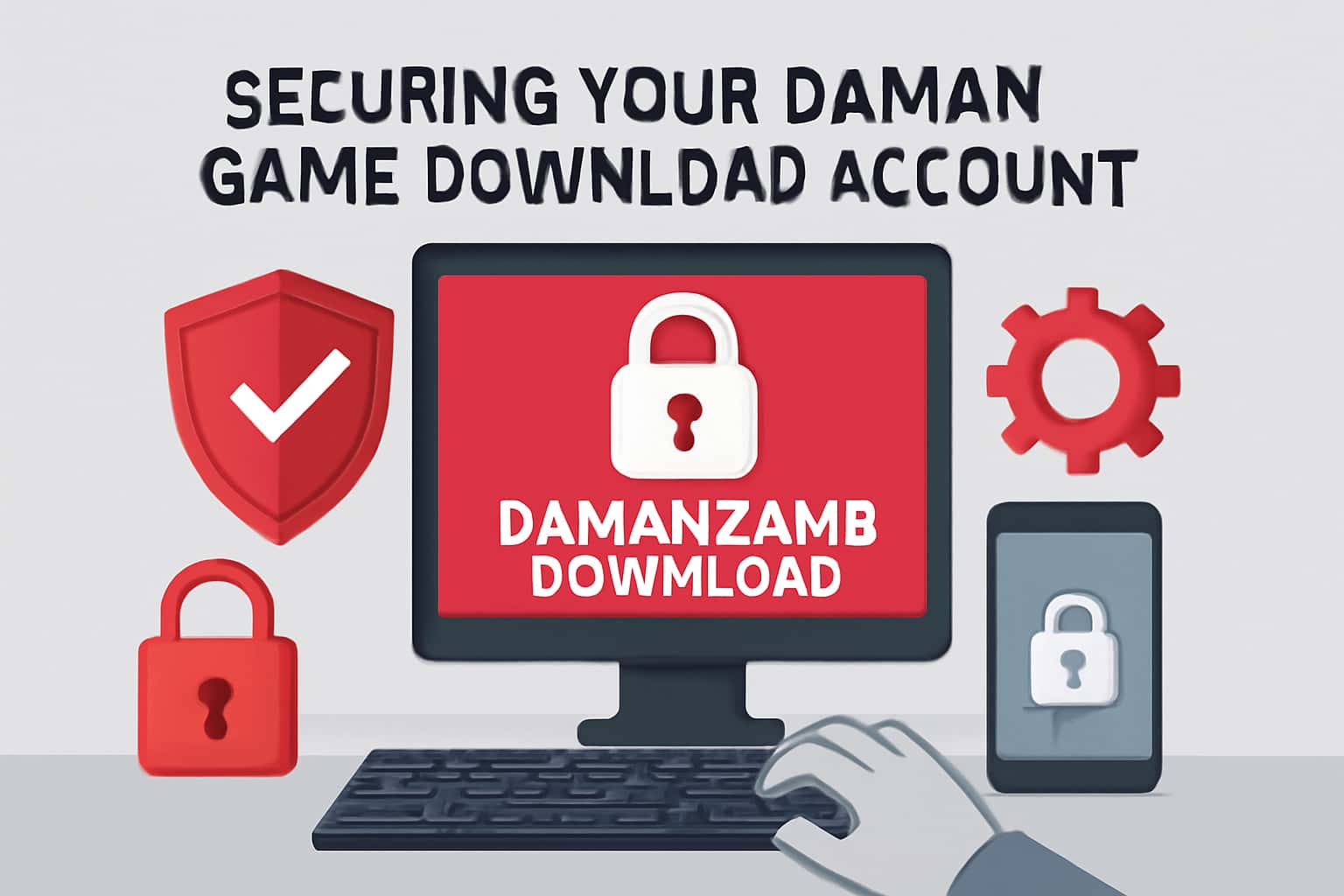 An informational scene illustrating account security for Daman Game Download.