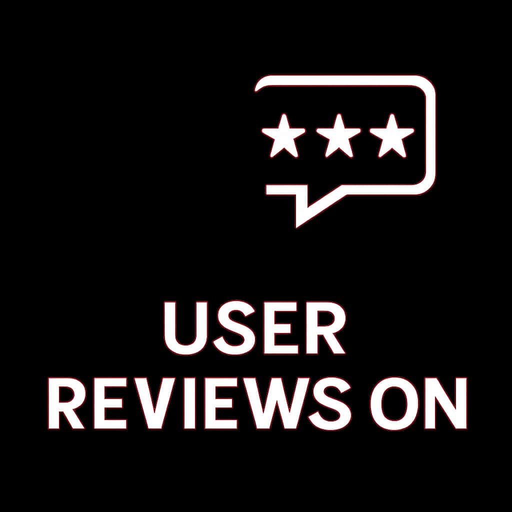 An icon depicting user reviews with the text 'User Reviews on'.